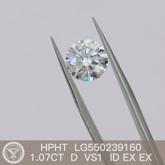 Round Shape Lab Grown Diamond Price List 0.3ct - 5ct IGI Certificate CVD HPHT Diamond
