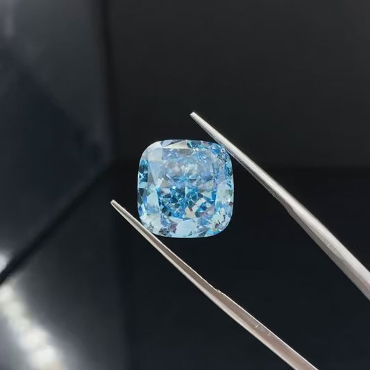 Cushion Cut 10.57ct Fancy Blue VS1 CVD Lab Grown Diamond IGI Certificate LG 669442854
